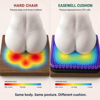 SoftSit Gel Cushion | 5 minutes from stiff to soft, all day long. Just place it and sit.