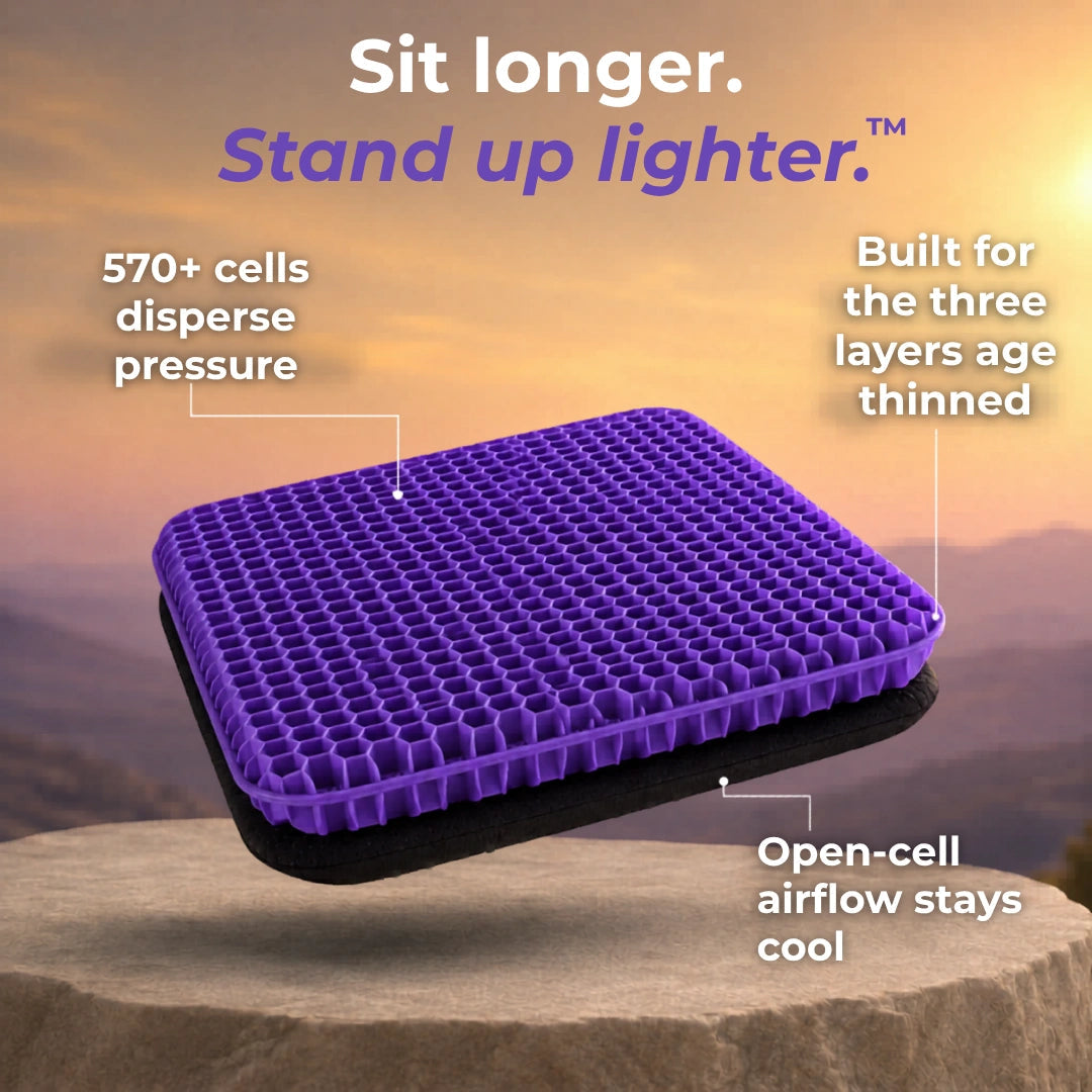 SoftSit Gel Cushion | 5 minutes from stiff to soft, all day long. Just place it and sit.
