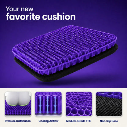 SoftSit Gel Cushion | 5 minutes from stiff to soft, all day long. Just place it and sit.