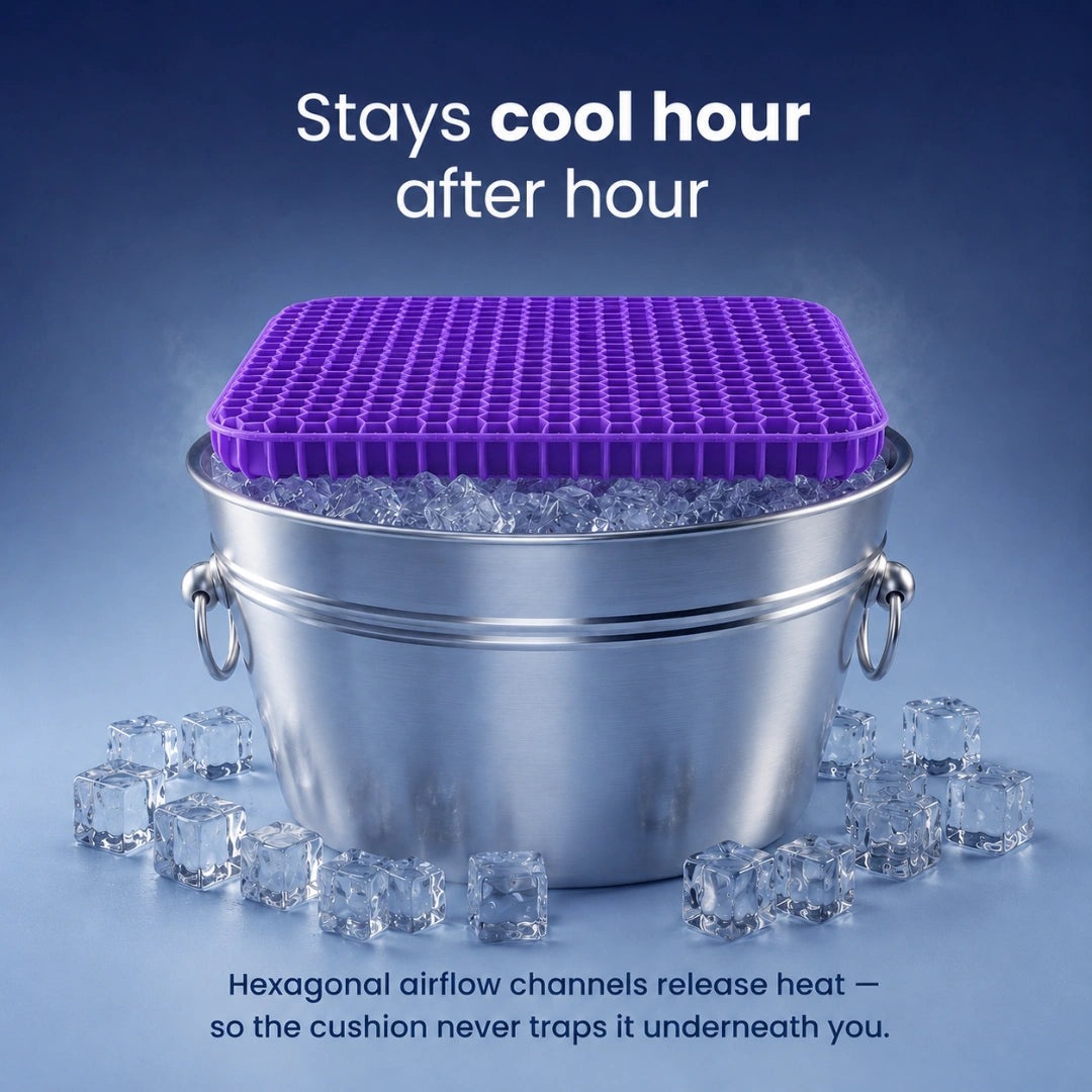 SoftSit Gel Cushion | 5 minutes from stiff to soft, all day long. Just place it and sit.