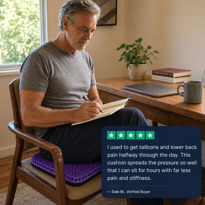 SoftSit Gel Cushion | 5 minutes from stiff to soft, all day long. Just place it and sit.