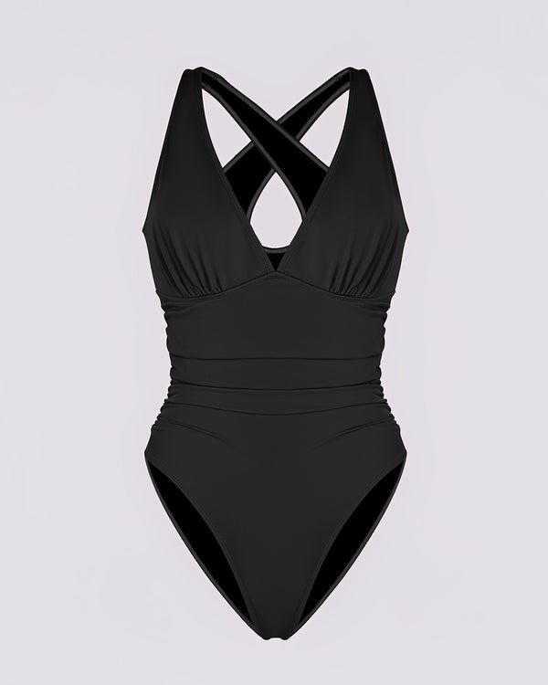 Plunge Cutout Tummy Control Swimsuit