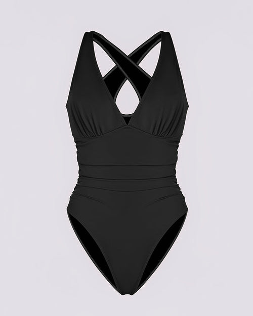 Plunge Cutout Tummy Control Swimsuit